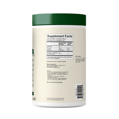 Great Lakes Wellness Collagen Peptides Powder for Skin, Hair, Nails, Joints & Digestion - Unflavored - 22 Servings (Pack of 1)